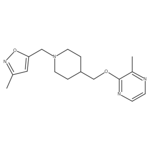 2-Methyl-3-({1-[(3-methyl-1,2-oxazol-5-yl)methyl]piperidin-4-yl}methoxy)pyrazine结构式