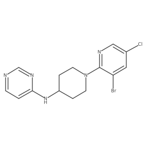 N-[1-(3-bromo-5-chloropyridin-2-yl)piperidin-4-yl]pyrimidin-4-amine Structure