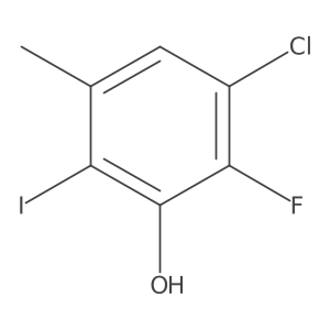3-Chloro-2-fluoro-6-iodo-5-methylphenol结构式