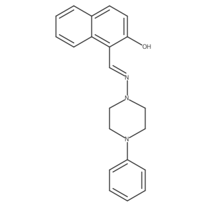 1-[(Z)-[(4-Phenylpiperazin-1-YL)imino]methyl]naphthalen-2-OL结构式