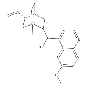 (8I+/-,9R)-9-Hydroxy-6a(2)-methoxy-1-methylcinchonanium Structure