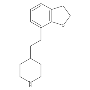 4-[2-(2,3-Dihydro-7-benzofuranyl)ethyl]piperidine结构式