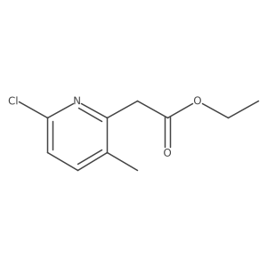 Ethyl 2-(6-chloro-3-methylpyridin-2-YL)acetate结构式