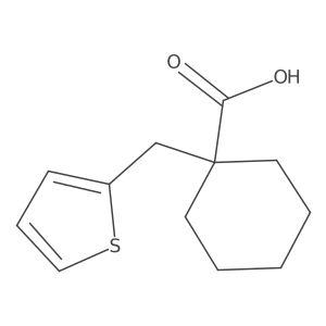 1-[(Thiophen-2-yl)methyl]cyclohexane-1-carboxylic acid结构式