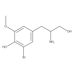4-(2-Amino-3-hydroxypropyl)-2-bromo-6-methoxyphenol结构式
