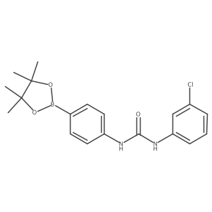 1-(3-Chlorophenyl)-3-(4-(4,4,5,5-tetramethyl-1,3,2-dioxaborolan-2-yl)phenyl)urea结构式