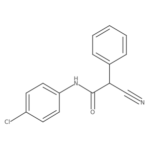 N-(4-chlorophenyl)-2-cyano-2-phenylacetamide结构式
