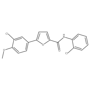5-(3-chloro-4-methoxyphenyl)-N-(2-chlorophenyl)furan-2-carboxamide结构式