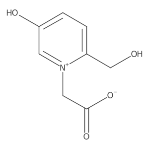 2-(5-Hydroxy-2-(hydroxymethyl)pyridin-1-ium-1-yl)acetate结构式