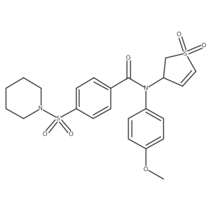N-(1,1-dioxido-2,3-dihydrothiophen-3-yl)-N-(4-methoxyphenyl)-4-(piperidin-1-ylsulfonyl)benzamide Structure