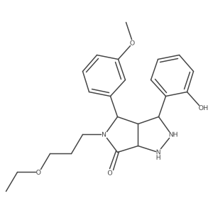 5-(3-Ethoxypropyl)-3-(2-hydroxyphenyl)-4-(3-methoxyphenyl)-1,2,3,3a,4,6a-hexahydropyrrolo[3,4-c]pyrazol-6-one Structure