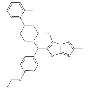 5-((4-Ethoxyphenyl)(4-(2-fluorophenyl)piperazin-1-yl)methyl)-2-methylthiazolo[3,2-b][1,2,4]triazol-6-ol结构式