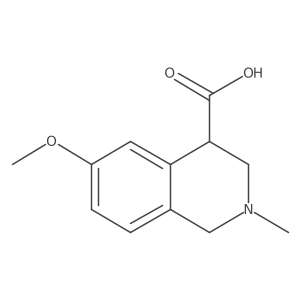 6-Methoxy-2-methyl-1,2,3,4-tetrahydroisoquinoline-4-carboxylic acid结构式
