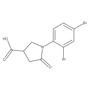 1-(2,4-Dibromophenyl)-5-oxo-3-pyrrolidinecarboxylic acid结构式