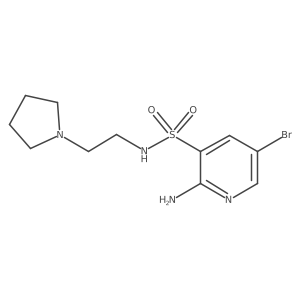 2-amino-5-bromo-N-(2-(pyrrolidin-1-yl)ethyl)pyridine-3-sulfonamide Structure