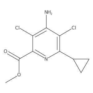 Methyl 4-amino-3,5-dichloro-6-cyclopropyl-2-pyridinecarboxylate结构式