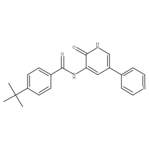 3-(4-tert-Butylbenzoylamino)-5-(pyridin-4-yl)-(1H)-pyridin-2-one Structure
