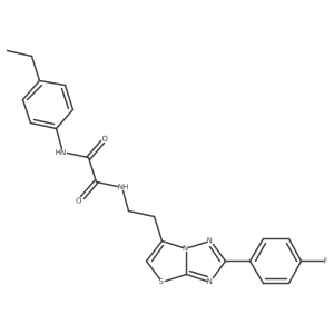 N1-(4-ethylphenyl)-N2-(2-(2-(4-fluorophenyl)thiazolo[3,2-b][1,2,4]triazol-6-yl)ethyl)oxalamide Structure