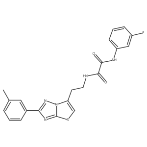 N1-(3-fluorophenyl)-N2-(2-(2-(m-tolyl)thiazolo[3,2-b][1,2,4]triazol-6-yl)ethyl)oxalamide Structure