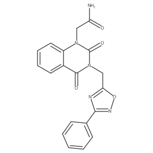 2-(2,4-dioxo-3-((3-phenyl-1,2,4-oxadiazol-5-yl)methyl)-3,4-dihydroquinazolin-1(2H)-yl)acetamide结构式