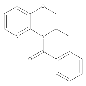 3,4-Dihydro-4-benzoyl-3-methyl-2H-pyrido(3,2-b)-1,4-oxazine结构式