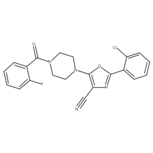 2-(2-Chlorophenyl)-5-(4-(2-fluorobenzoyl)piperazin-1-yl)oxazole-4-carbonitrile Structure