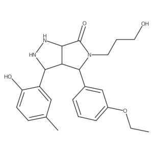 4-(3-Ethoxyphenyl)-3-(2-hydroxy-5-methylphenyl)-5-(3-hydroxypropyl)-1,2,3,3a,4,6a-hexahydropyrrolo[3,4-c]pyrazol-6-one结构式