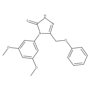 4-(3,5-Dimethoxyphenyl)-5-(phenoxymethyl)-4H-1,2,4-triazole-3-thiol结构式