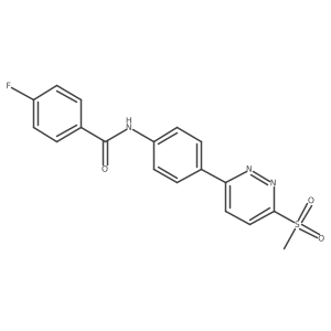 4-fluoro-N-(4-(6-(methylsulfonyl)pyridazin-3-yl)phenyl)benzamide Structure