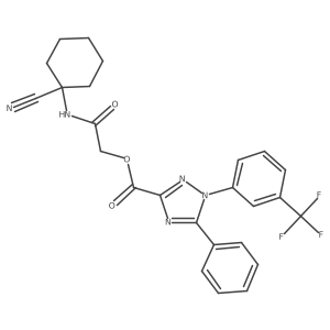[(1-cyanocyclohexyl)carbamoyl]methyl 5-phenyl-1-[3-(trifluoromethyl)phenyl]-1H-1,2,4-triazole-3-carboxylate结构式