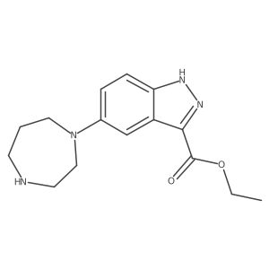 Ethyl 5-(hexahydro-1H-1,4-diazepin-1-yl)-1H-indazole-3-carboxylate Structure