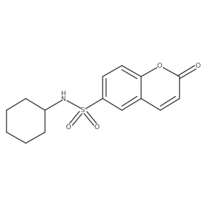 N-cyclohexyl-2-oxo-2H-chromene-6-sulfonamide结构式