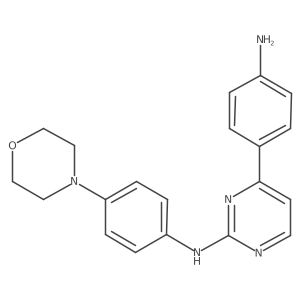 4-(4-aminophenyl)-N-(4-morpholinophenyl)pyrimidin-2-amine结构式