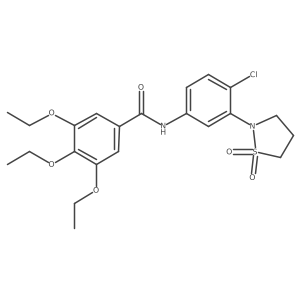 N-[4-chloro-3-(1,1-dioxo-1lambda6,2-thiazolidin-2-yl)phenyl]-3,4,5-triethoxybenzamide结构式