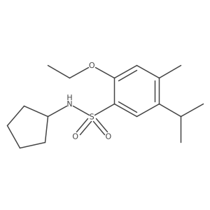 N-cyclopentyl-2-ethoxy-5-isopropyl-4-methylbenzenesulfonamide结构式