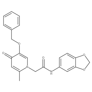 N-(benzo[d][1,3]dioxol-5-yl)-2-(5-(benzyloxy)-2-methyl-4-oxopyridin-1(4H)-yl)acetamide结构式