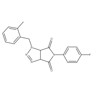 5-(4-fluorophenyl)-1-(2-methylbenzyl)-3a,6a-dihydropyrrolo[3,4-d][1,2,3]triazole-4,6(1H,5H)-dione Structure