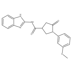 N-(1H-1,3-benzodiazol-2-yl)-1-(3-methoxyphenyl)-5-oxopyrrolidine-3-carboxamide Structure