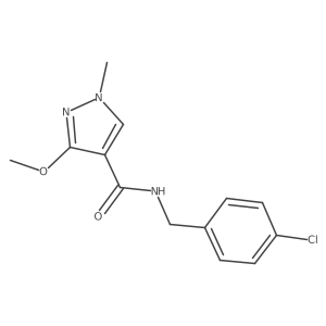 N-(4-chlorobenzyl)-3-methoxy-1-methyl-1H-pyrazole-4-carboxamide结构式