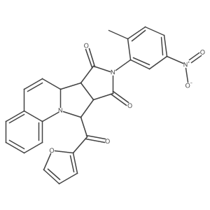 (10R,11S,15R,16S)-16-(furan-2-carbonyl)-13-(2-methyl-5-nitrophenyl)-1,13-diazatetracyclo[8.6.0.02,7.011,15]hexadeca-2,4,6,8-tetraene-12,14-dione Structure