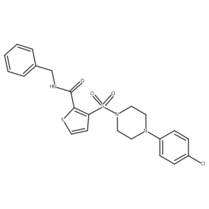 N-benzyl-3-{[4-(4-chlorophenyl)piperazin-1-yl]sulfonyl}thiophene-2-carboxamide结构式