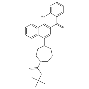 Tert-butyl 4-(3-(2-aminonicotinoyl)isoquinolin-1-yl)-1,4-diazepane-1-carboxylate结构式