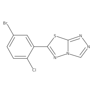 6-(5-Bromo-2-chlorophenyl)-[1,2,4]triazolo[3,4-b][1,3,4]thiadiazole结构式