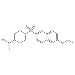 1-[(6-Ethoxynaphthalen-2-yl)sulfonyl]piperidine-4-carboxamide结构式