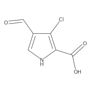 3-Chloro-4-formyl-1H-pyrrole-2-carboxylic acid结构式