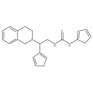 1-(2-(3,4-dihydroisoquinolin-2(1H)-yl)-2-(thiophen-3-yl)ethyl)-3-(thiophen-2-yl)urea结构式