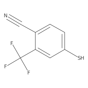 4-Sulfanyl-2-(trifluoromethyl)benzonitrile结构式