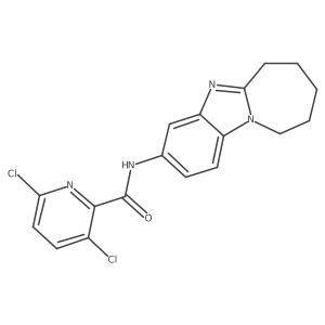 3,6-dichloro-N-{1,8-diazatricyclo[7.5.0.0,2,7]tetradeca-2(7),3,5,8-tetraen-5-yl}pyridine-2-carboxamide Structure