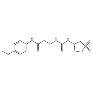 N~3~-[(1,1-dioxidotetrahydrothiophen-3-yl)carbamoyl]-N-(4-methoxyphenyl)-beta-alaninamide结构式