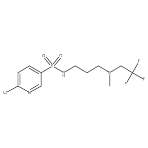 6-chloro-N-{3-[methyl(2,2,2-trifluoroethyl)amino]propyl}pyridine-3-sulfonamide结构式